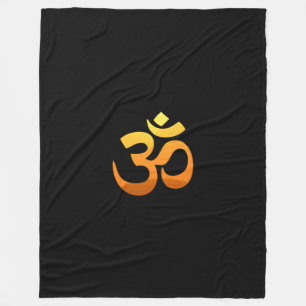 Anpassningsbar Sol-meditationen Yoga om Mantrasymb Fleecefilt