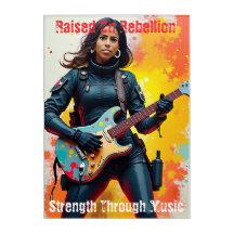 Anpassningsbar Soldier Girl Guitarist Art Inspirat