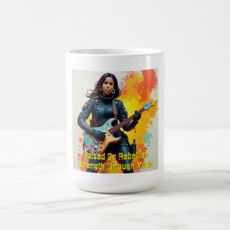 Anpassningsbar Soldier Girl Guitarist Art Inspirat Kaffemugg