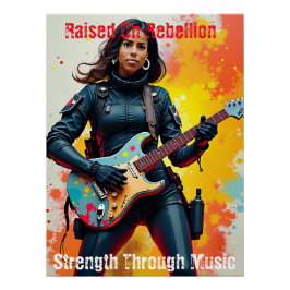 Anpassningsbar Soldier Girl Guitarist Art Inspirat Perfect Poster