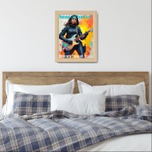 Anpassningsbar Soldier Girl Guitarist Art Inspirat