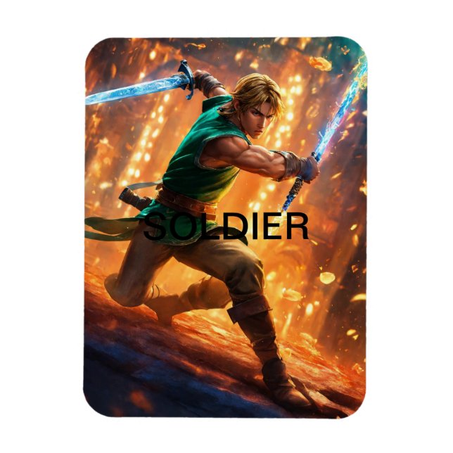 Anpassningsbar Soldier Photo Magnet: Flex Design Magnet (Vertikal)