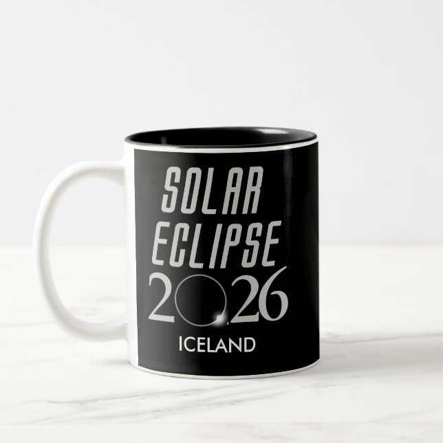Anpassningsbar Solförmörkelse 2026 Mugg (Vänster)