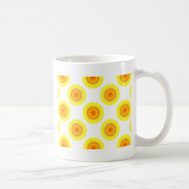 Anpassningsbar Solros Mönster Kaffemugg (Höger)