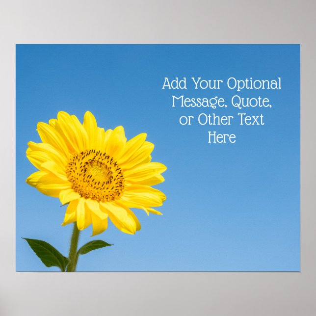 Anpassningsbar Solros Poster (Framsidan)