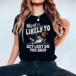 Anpassningsbar som är mest sannolik för kryssnings t shirt<br><div class="desc">Få redo att kryssa i stil med våra superskoj "Mest troligt att" matchande skjortor! Perfekt för familjesemester, vänliga getingdagar eller möhippor, dessa skjortor får alla i er grupp att skratta. Välj bland en mängd olika texttitlar och motsvarande bilder, t.ex. "Mest troligt att du kommer att bli lättlurad" "Mest troligt att...</div>