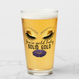 Anpassningsbar som du är Guld Solid Guld Beer Prom Glaskopp