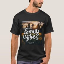 Anpassningsbar som gjort familjevibe t-shirt