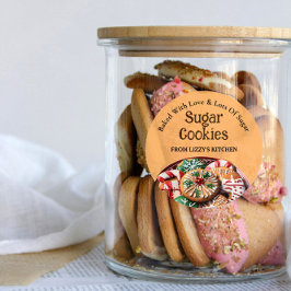 Anpassningsbar som gjorts av etikettmärket Cookies Runt Klistermärke