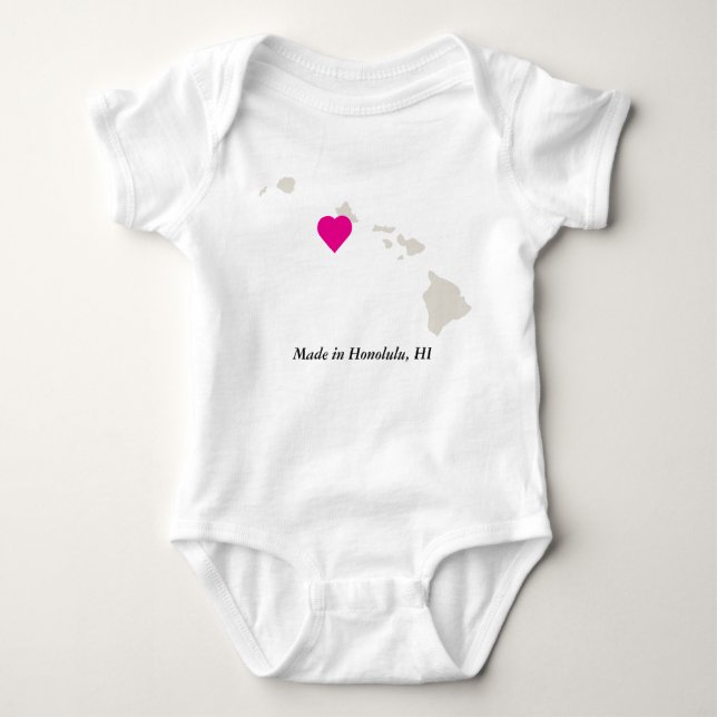 Anpassningsbar som gjorts i delstaten Kärlek Baby  T Shirt (Framsida)