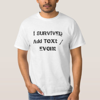 Anpassningsbar som JAG ÖVERLEVDE värderar T-tröja Tee Shirt