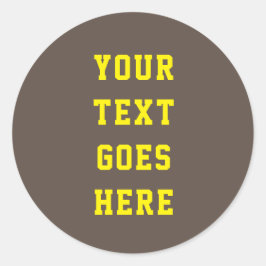 anpassningsbar som kan ändra texten här personlig  runt klistermärke