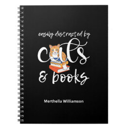 Anpassningsbar SOM LÄTT DISTRAKTERAS AV KATT OCH B Anteckningsbok