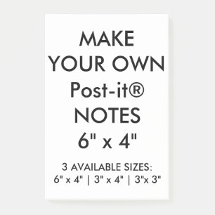 Anpassningsbar som personifieras stor 6" x 4", post-it block