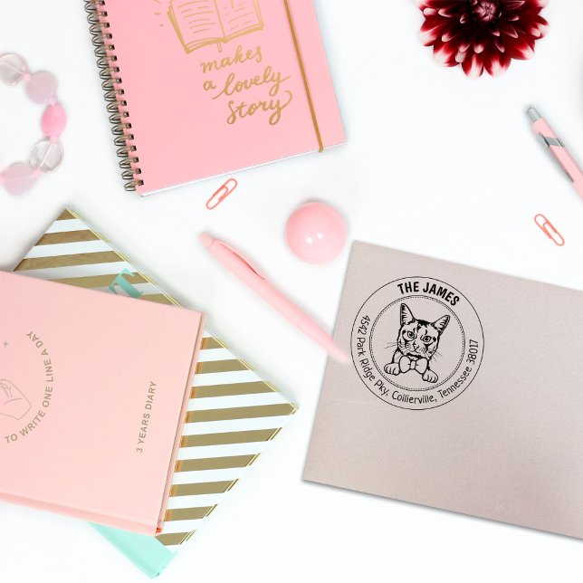 Anpassningsbar Somali Cat Returadress Stämpel (Skapare uppladdad)