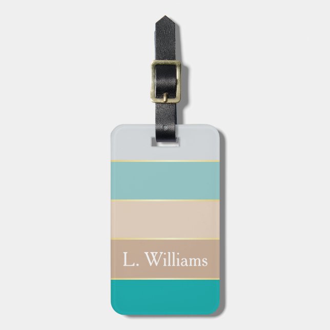 Anpassningsbar Sommar Färger Färg Block Rand Bagagebricka (Vertikal Framsida)