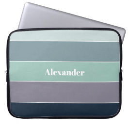 Anpassningsbar Sommar Färger Färg Block Rand Laptop Fodral