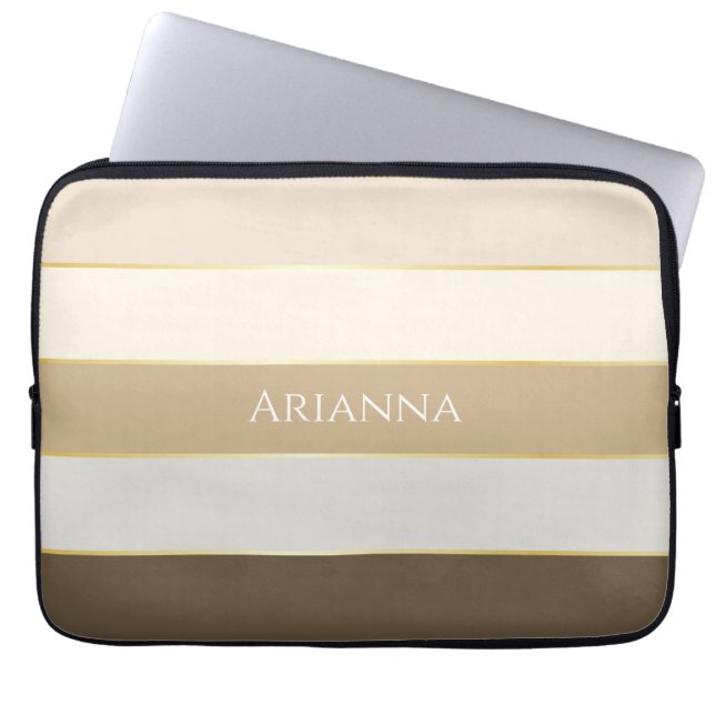 Anpassningsbar Sommar Färger Färg Block Rand Laptop Fodral (Framsidan)