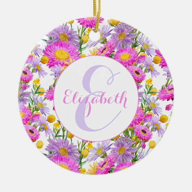 Anpassningsbar Sommarstuga Garden White Julgransprydnad Keramik (Framsidan)