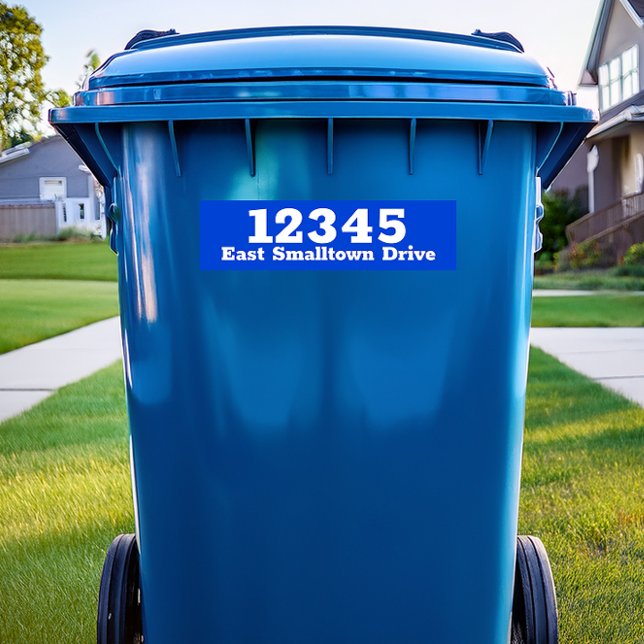Anpassningsbar Sopor Tunna Sopor kan märka vattent Bildekal (Custom Trash Can Label Decal Garbage Bin Address Sticker)