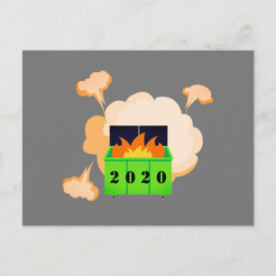 Anpassningsbar soptunnebrand 2020 vykort