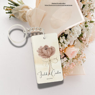 Anpassningsbar söt beige ton vattenfärg blommigt B