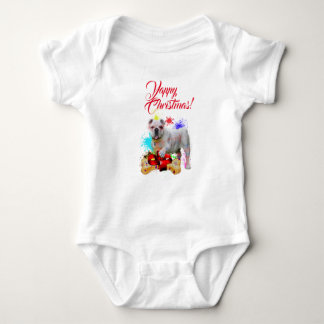 Anpassningsbar Söt Brittisk Bulldog Yappy Jul T Shirt