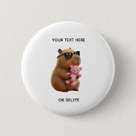 Anpassningsbar söt capybara- teddyfästnål knapp