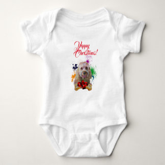 Anpassningsbar söt Cavapoo-hund Yappy jul T Shirt