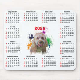 Anpassningsbar Söt Cavapoo Hundkalender Musmatta