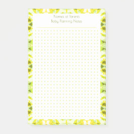 Anpassningsbar Söt Gult Dot Grid New Morsa Baby Pl Post-it Block