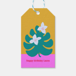 Anpassningsbar söt handflatan namn födelsedag mode presentetikett