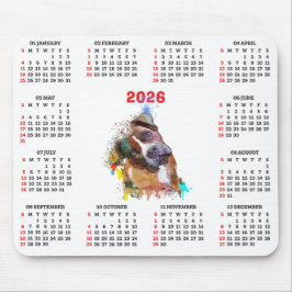 Anpassningsbar Söt Pittie Hundkalender Musmatta