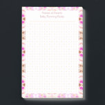 Anpassningsbar Söt Rosa Brown Dot Grid Nyfödd bebi Post-it Block<br><div class="desc">Rosa för Söt av anpassningsbar och planritning för ritningsplaner för prickrutnät för brunt Nyfödd bebis. Ett söt- och färgfyllt meddelande som ska fästas på en anslagstavla. En söt organisatör i pastellform och ljusa färger om rosa och höstbrunn. Använda knappen Anpassa om du vill redigera namn och temat högst upp. Det...</div>