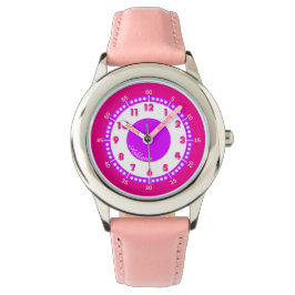 Anpassningsbar Söt Rosa & Lila Girl Girl Time Teac Armbandsur