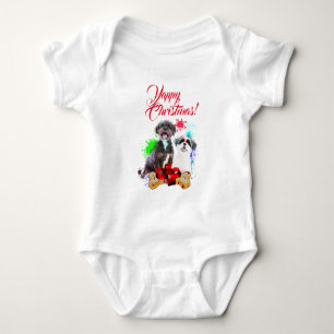 Anpassningsbar söt Shih Tzu hund Yappy jul T Shirt