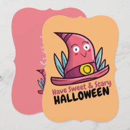 Anpassningsbar Söt & Skräckinjagande Halloween Inbjudningar