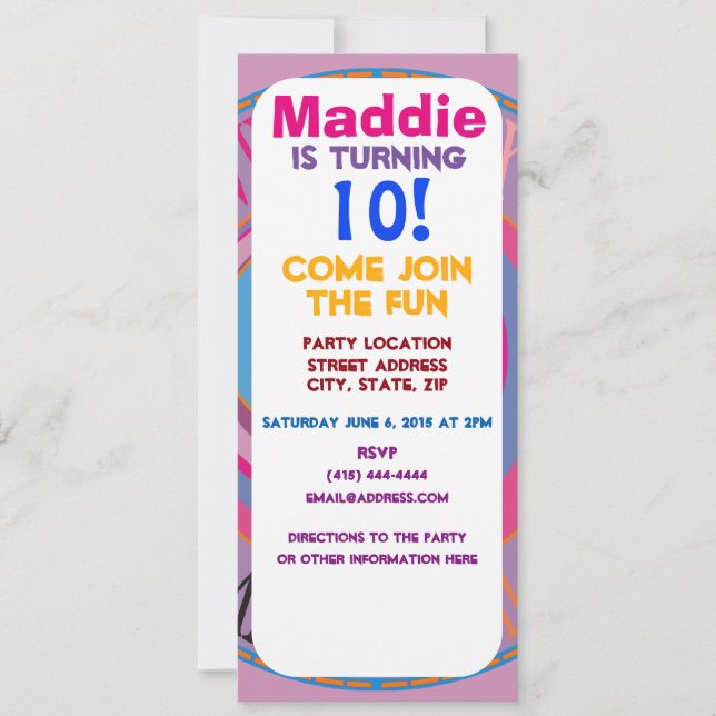 Anpassningsbar söt snurrcirklar tornado söt konst inbjudningar (Framsida)