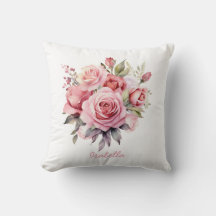 Anpassningsbar Söt Watercolor Rosa ros Blommigt