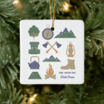 Anpassningsbar Souvenir Camping Collage Campers Ph Julgransprydnad Keramik<br><div class="desc">Lägg enkelt till namn i din favoritcampingplats och det läge den befinner sig i på framsidan och ditt favoritfoto från camping resa på baksidan för att skapa din egen självanaktion i skapa eller lägga till en namn eller annan text i familjen för att Julgran din helgdag för anpassningsbar med ett...</div>