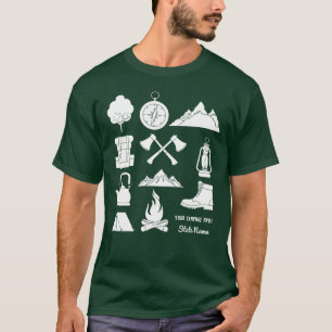 Anpassningsbar Souvenir Camping Collage Campers T Shirt