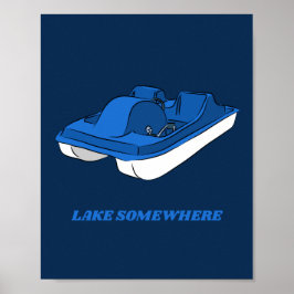 Anpassningsbar Souvenir Pedal Boat Personlig Poster