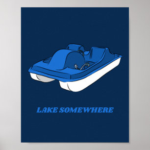 Anpassningsbar Souvenir Pedal Boat Personlig Poster