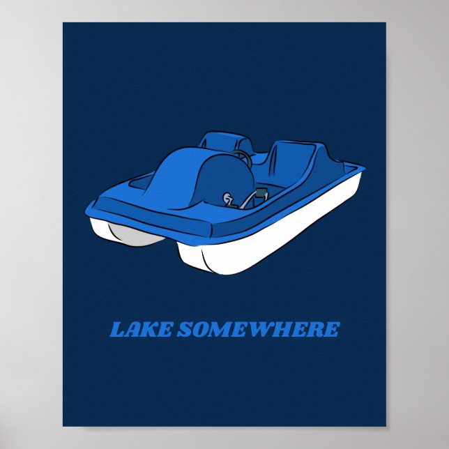 Anpassningsbar Souvenir Pedal Boat Personlig Poster (Framsidan)