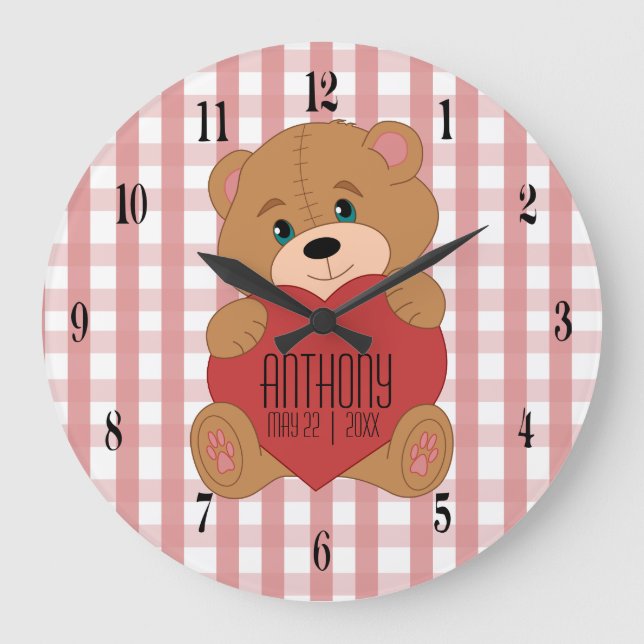 Anpassningsbar spädbarn rum stor klocka (Framsida)