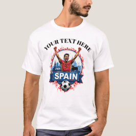 Anpassningsbar Spanien Fotbollslag Supportrar T Shirt