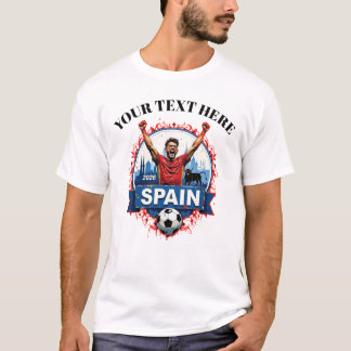 Anpassningsbar Spanien Fotbollslag Supportrar T Shirt