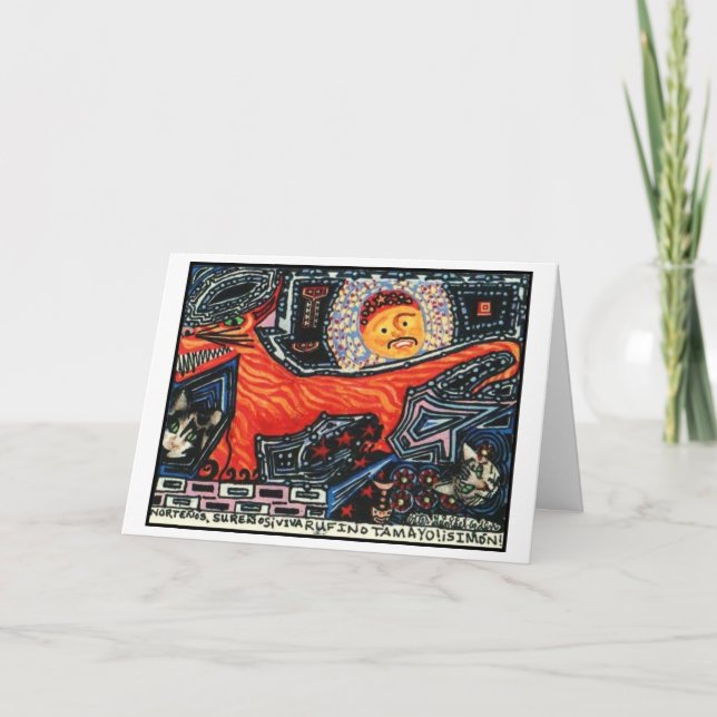 Anpassningsbar spanska Tasmanian Djävulen Hund Cat Kort (Framsida)