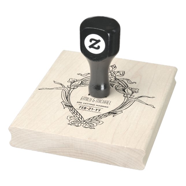 Anpassningsbar Spara datum ART DECO Gatsby Stil Stämpel (Stämpel)