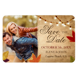 Anpassningsbar Spara datum magneter Fall Wedding
